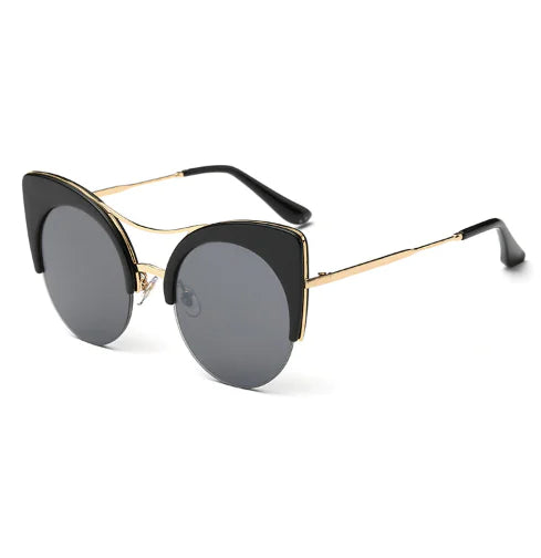 Trendy Unisex Cat Eye Reflective Sunglasses