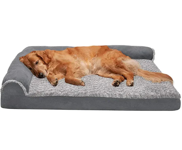 L-Shaped Memory Foam Pet Mattress, Removable & Washable