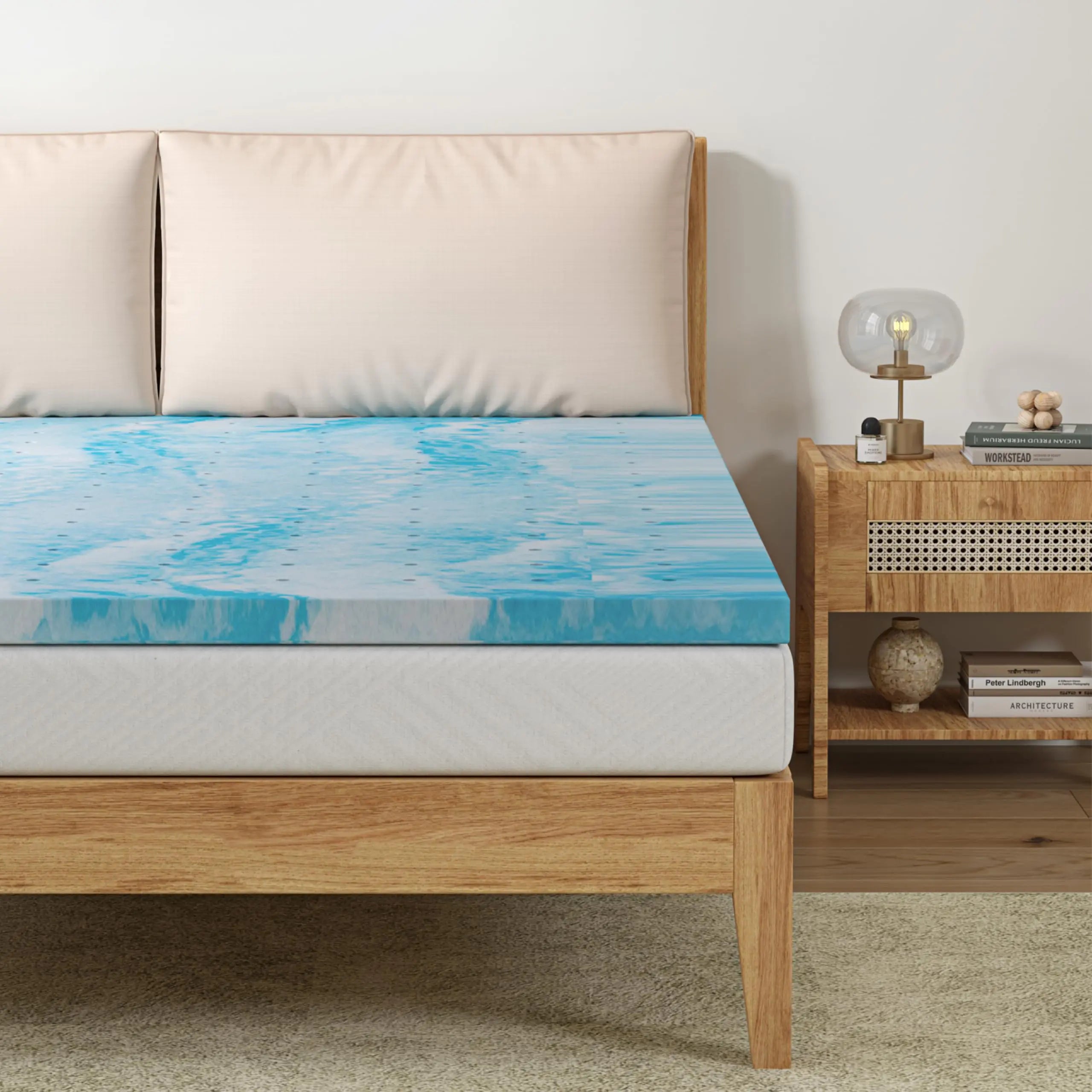 CH CHARME HOUSE 3 Inch Memory Foam Mattress Topper Twin Size Gel Infused Memory Foam Bed Topper for Back Pain Relief Cooling Mattress Pad CertiPUR-US Certified 75×38"