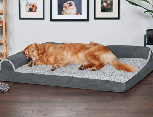 L-Shaped Memory Foam Pet Mattress, Removable & Washable