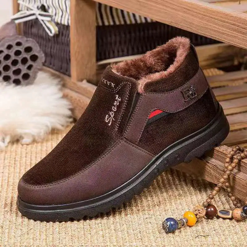 Beijing Style Winter Cotton Shoes for Elderly Men