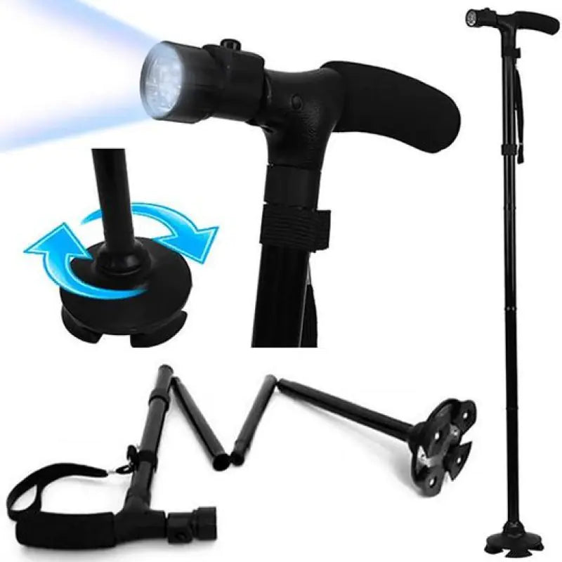 LED Folding and Telescopic Walking Cane