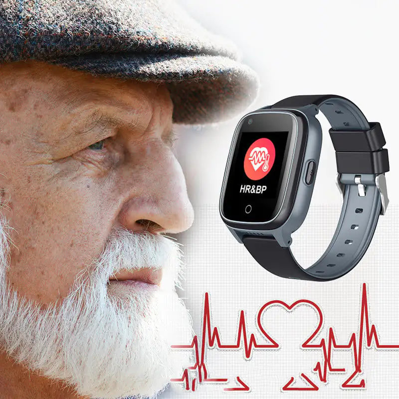 Elderly Smart Phone Watch with Video Call & Health Monitor