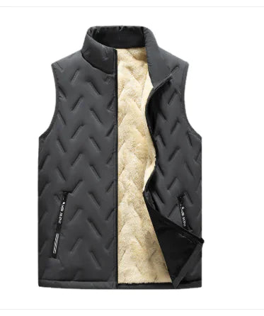 Plush Plus Cotton Large Size Down Cotton Vest For The Middle Aged And Elderly