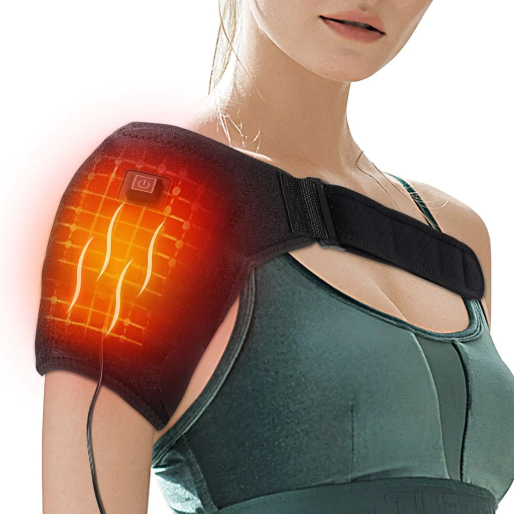 MOTAYU Shoulder-Heating-Pad-Heated-Wrap - 3 Heat Levels Heating Pad for Shoulder Pain for Men Women Frozen Shoulder Pain Relief