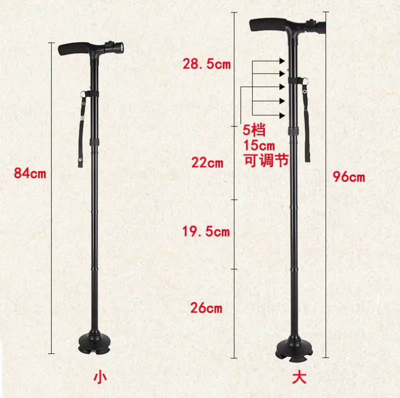 LED Folding and Telescopic Walking Cane