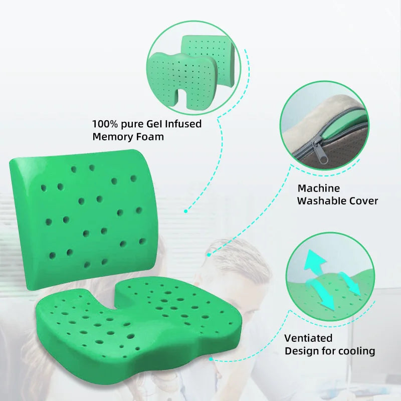 Memory Foam Anti-Slip Office Seat Cushion