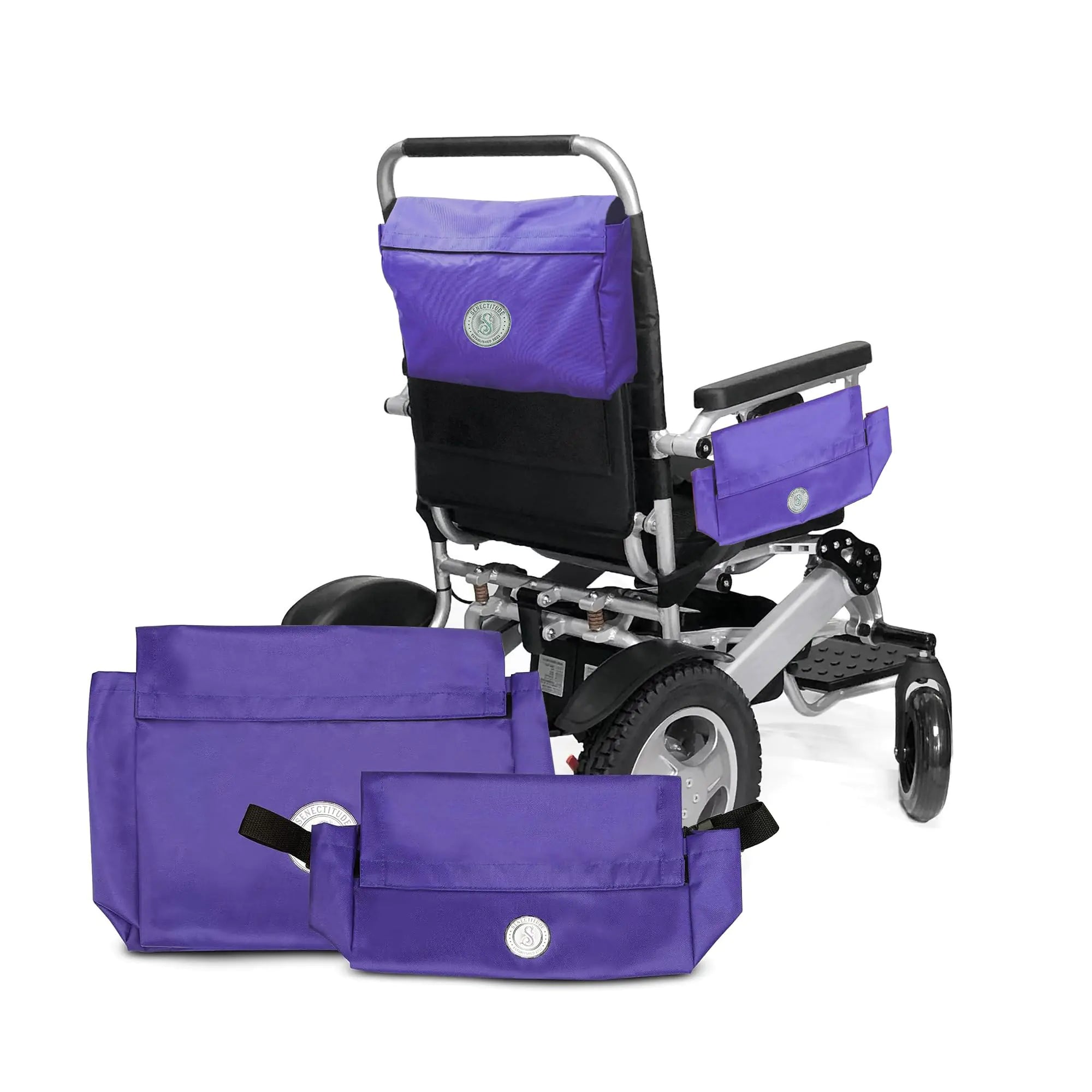 Senectitude Bags for Wheelchairs Walkers Rollators Motorized Scooters. Keep Your Items Nearby and Hidden from View. Pack of 2 Bags
