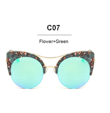 Trendy Unisex Cat Eye Reflective Sunglasses